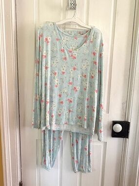 Charter Club Intimates Women's Floral Long-Sleeve Pajama Set Size L